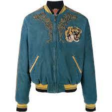 Gucci Embroidered Corduroy Bomber Jacket 6 950 Liked On Polyvore Featuring Men S Fashion Men S Designer Clothes For Men Gucci Jacket Mens Blue Jacket Men