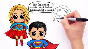 Draw out the outlines of gloves in the form of lightning and move to the next step. How To Draw Chibi Supergirl Step By Step Melissa Benoist å½±ç‰‡dailymotion