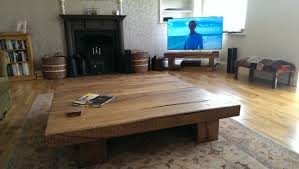A custom made rustic coffee table is often called the anchor of the living room.the classic low table can pull a space together and set the tone that incorporates all the other furniture elements. Handmade Large Square Chunky Solid Rustic Natural Wood Oak Coffee Table Lounge Ebay