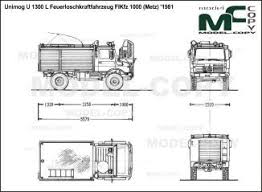 Unimog U 1300 L Feuerloschkraftfahrzeug Flkfz 1000 Metz 1981 Drawing 3d Modeling Programs Blueprints Raster