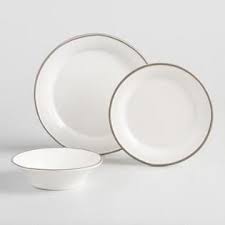 Black And White Plates And Bowls Rustic White And Gray Fatima Dinnerware Collection Dinnerware Dinnerware Sets Dinnerware Tableware