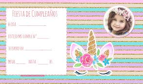 Invitaciones de cumpleaños para niñas unicornio. Invitaciones De Cumpleanos Unicornios Con Foto Invitaciones De Cumpleanos Infantiles Con Foto