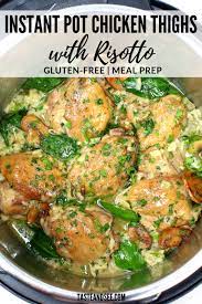 This Instant Pot Chicken Thigh Recipe With Risotto Is A Ridiculously D Instant Pot Recipes Chicken Instant Pot Chicken Thighs Recipe Instant Pot Dinner Recipes