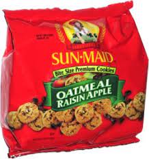 · combine flour, cinnamon, baking . Sun Maid Bite Size Premium Cookies Oatmeal Raisin Apple