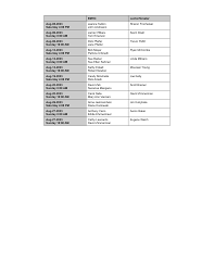 EMHC Lector/Greeter Aug-05-2023 Saturday 4:00 PM Jeanne Sutton John Andreano  Sharon Fronheiser Aug-06-2023 Sunday 8:00 AM Jamie