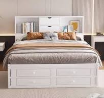 Amazon.com: Luckiofvonne Cama de almacenamiento tamaño King ...