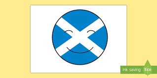 The scottish flag is a colourful flag with a diagonal cross. Scottish Flag Emoji Display Cut Out Teacher Made