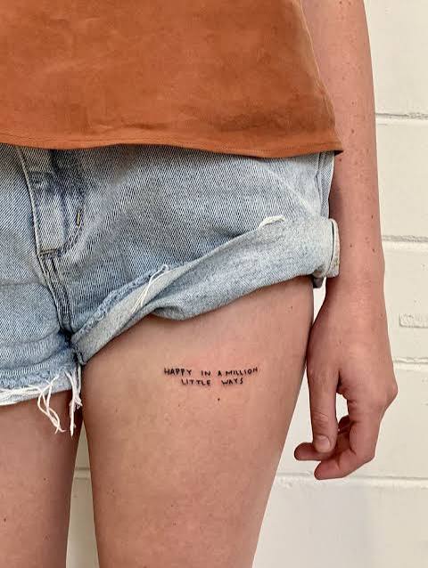 Fine line tattoo