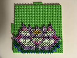 Original Water Lily Lotus Flower Made W Pyssla Beads From Ikea Keywords Artkal Hama Perler Nabbi Fuse Beads Melt Fuse Beads Perler Patterns Pyssla Beads