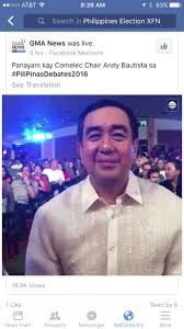 Comelec Chairman Live During First Debate Politics Government Digital Media