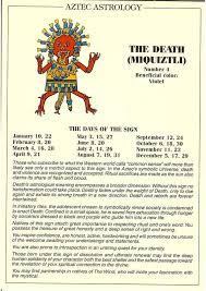 aztec astrology the death astrology