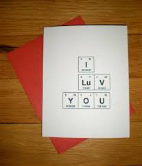 Adorkable Chemistry Card Periodic Table Of The Elements I Luv You Anniversary Chemistry Card Sentimental Elements Science Wedding Cards For Boyfriend Birthday Cards Diy Cards