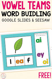A set of differentiated oi worksheets (primary resources) for every ability. Digital Vowel Teams Word Building Activity