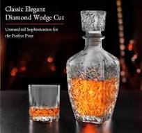 Amazon.com | Barvivo Glass Whiskey Decanter Set - Liquor ...