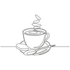 Download 2,803 steaming cup coffee illustrations. Cup Of Coffee One Line Drawing With Plate And Spoon Continuous Hand Drawn Vector Illustration Cup Clipart Coffee Line Png And Vector With Transparent Backgro Continuous Line Drawing Line Drawing Outline