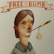 freedumb” Day 54 of the 2025 Morning Coffee Paintings Watercolor and  gouache