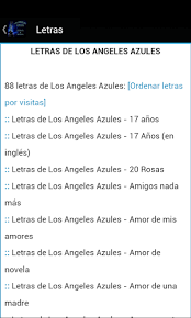 Acabo de conocer a una mujer que aún es una niña. Los Angeles Azules Letras 2 0 Apk Download Android Music Audio Apps