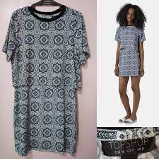 Topshop Tile Print Crop Overlay Dress Women S Fashion Dresses Sets Dresses On Carousell