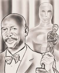 The Gentleman holding his trophy” Black American actor Louis Cameron  Gossett Jr, R.I.P. #louisgossettjr #actor #drawingsketch #digitalart  #illustration By Billy @artmastermonroe