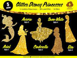 Golden Glitter Sparkle Disney Princesses Pack 1 Digital Paper Png Clipart Scrapbooking Invita Diy Kids Party Decorations Diy Kids Party Kids Party Decorations