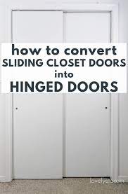 We are trying to replace them as we go from. How To Transform Your Sliding Closet Doors Into Hinged Doors Lovely Etc