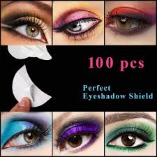100pcs Eyeshadow Shields Makeup Tape Supplies Adhesive Eye Crease Shields Eyeliner Stencil Stickers Eye Gel Pads Eyeliner Stencil Eyeliner Stickers