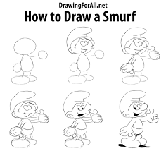 Tekenen in stappen is mijn manier van tekenen en dat wil ik graag met je delen. How To Draw A Smurf Disney Drawing Tutorial Easy Disney Drawings Easy Drawings