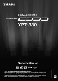 Yamaha Psr E333 Owners Manual Manualzz Com
