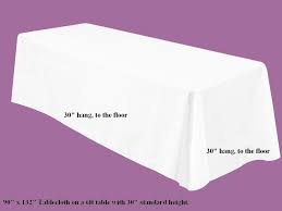 Table Cloth Size Chart By Efavormart Com Table Sizes