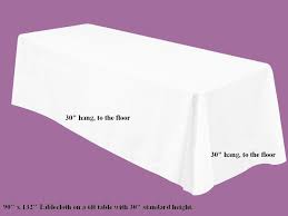 table cloth size chart by efavormart com table sizes