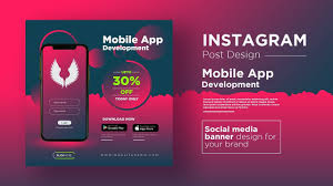 Mobile App Development Banner Design For Instagram Social Media In Adobe Apps Mobileapp Posts Devel App Development Mobile App Development Banner Design
