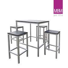 Barhocker mit tisch bei lionshome: Garten Bar Set Aus Aluminium Resysta