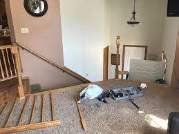 A little wooden dowel pin connects the two together. Diy Stair Railing Safety Redo