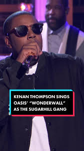 @kenanthompson sings @oasis' “#Wonderwall” as The #SugarhillGang in the  Wheel of Musical Impressions! #ThatsMyJam #Oasis #KenanThompson