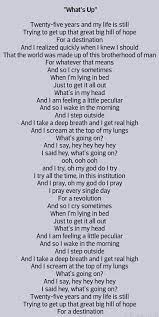 Whats Up By 4 Non Blondes Great Song Lyrics Just Lyrics What S Up Lyrics