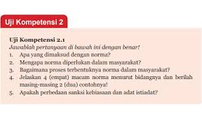 Contoh soal pkn kelas 9 smp/mts dan kunci jawabannya. Jawaban Uji Kompetensi 2 1 Halaman 61 Ppkn Kelas 7 Norma Dan Keadilan Belajar 90 Belajar Wirausaha