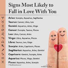 I guess it's the attraction of the challenge that keeps me excited. Signs Most Likely To Fall In Love With You Aries Scorpio