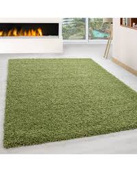 Uni teppich von morgenland teppiche in minzgrün, aus schurwolle. Hochflor Langflor Wohnzimmer Teppich Shaggy Florhohe 3cm Unifarbe Grun Grosse 60x110 Cm