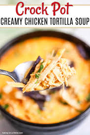 In a medium skillet brown and crumble the ground beef. Slow Cooker Creamy Chicken Tortilla Soup Recipe Easy And Frugal