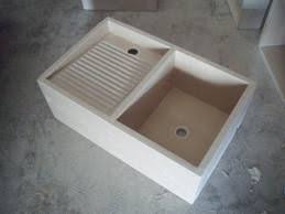 concrete laundry tub with wash board