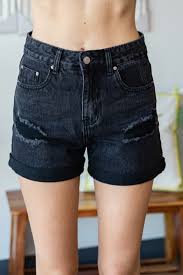 Distressed Roll Up Shorts Short