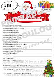 Printable Secret Santa Questionnaire For Christmas Pdf Format A4 Letter Size Print As Many As You Secret Santa Santa Gift Tags Secret Santa Questionnaire