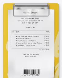 This clipboard mockup will make your design look flawless. Plastic Clipboard W Receipt Mockup In Stationery Mockups On Yellow Images Object Mockups