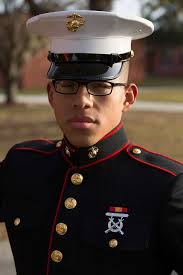 Pfc. Gabriel A. Lopez, honor graduate for Platoon 1102,