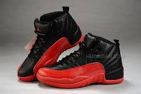Jordan Retro 12 Black Red And White Nike Air Jordan 12 Leather Black Red Womens 56934 Price 79 00 Air Jordan Shoes Michael Jordan Shoes Air Jordans Air Jordans Retro Red Leather Shoes