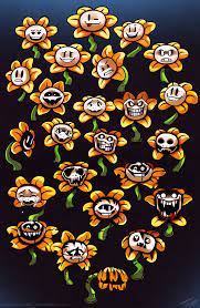 Maybe it has to do with flowey knowing that undertale is a game. Flowey Faces Expressions Undertale Flowey Flowey The Flower Undertale Drawings