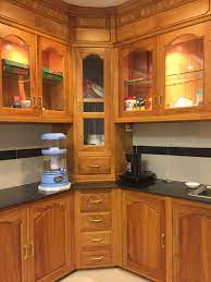 Use a mix of full and empty spaces. Khmer Solid Wood Kitchen Solid Wood Kitchens Rustic Kitchen Kitchen