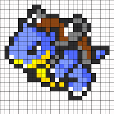 Blastoise Pokemon Sprite Kandi Pattern Pokemon Perler Beads Pixel Art Pokemon Pokemon Bead