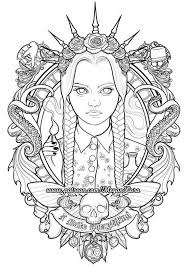 Wednesday Tattoo Coloring Book Cute Coloring Pages Coloring Books