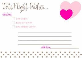 A special gift for baby printable. Free Printable Baby Shower Advice Best Wishes Cards Fantabulosity